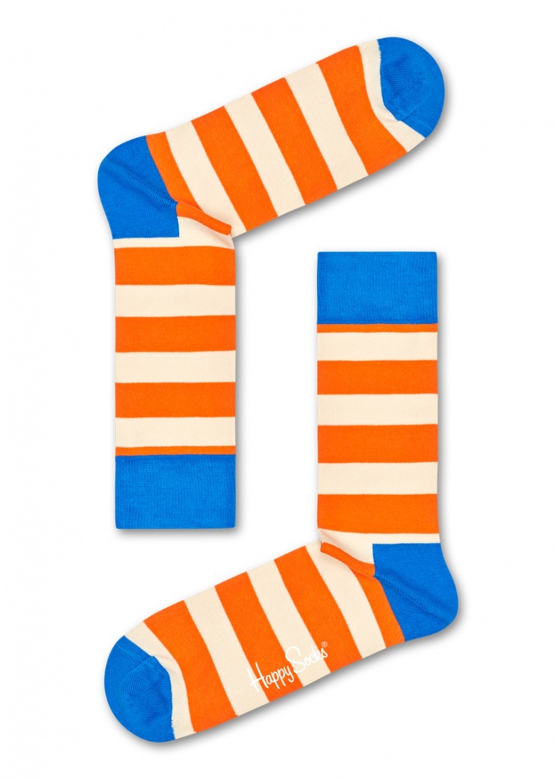 Happy Socks Stripe Socken Unisex Orange | Schweiz 28715WPIQ