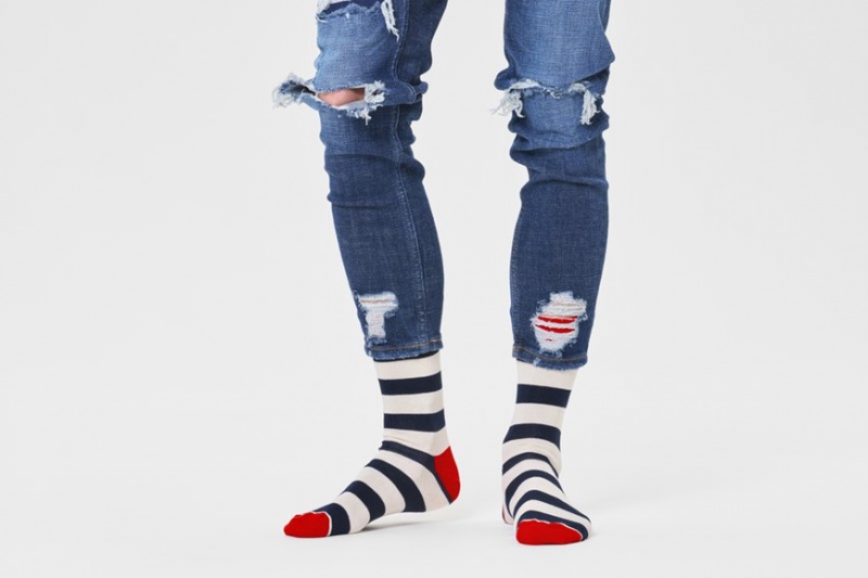 Happy Socks Stripe Socken Unisex Rot | Schweiz 16790TXWV