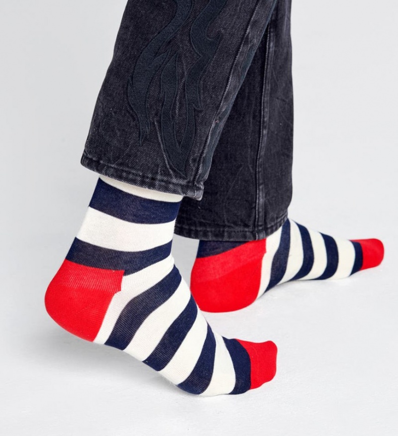 Happy Socks Stripe Socken Unisex Weiß | Schweiz 36820PCFY