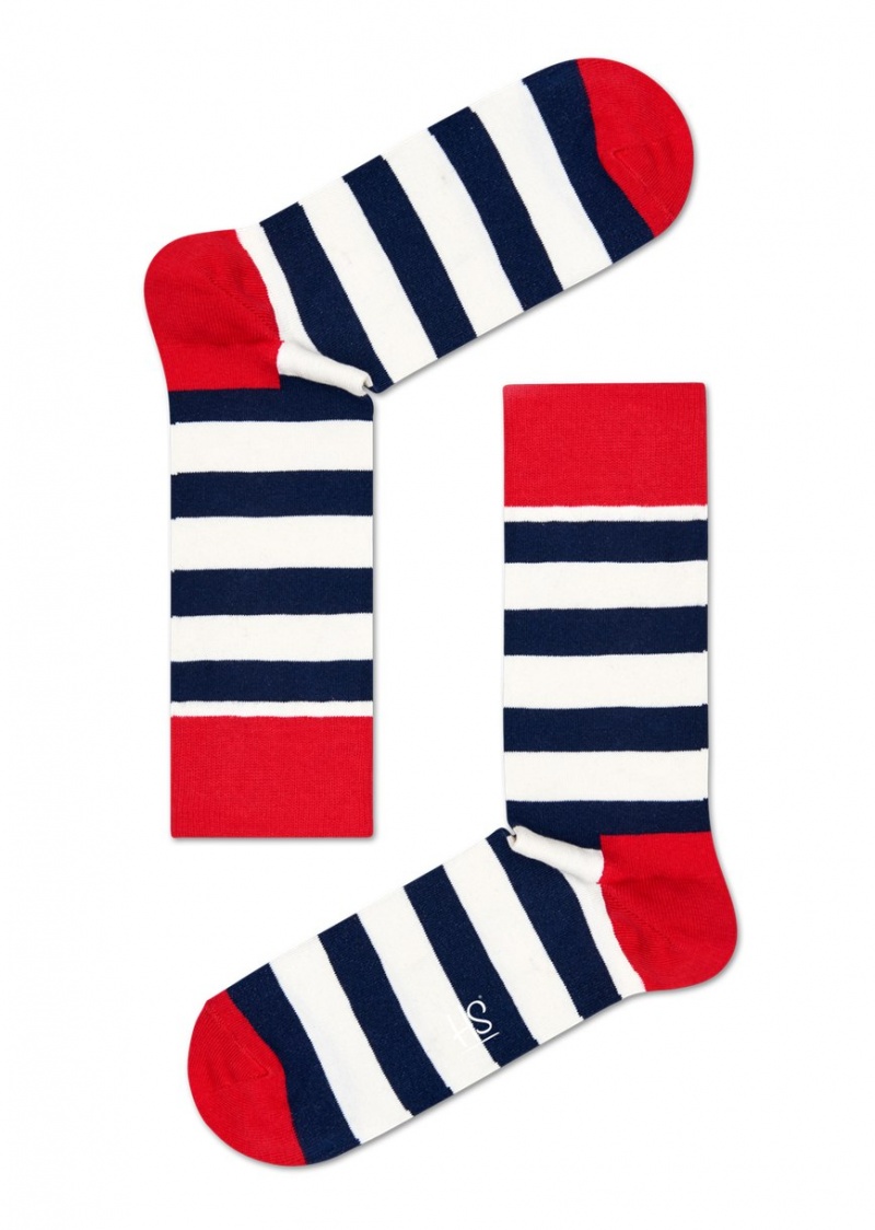 Happy Socks Stripe Socken Unisex Weiß | Schweiz 36820PCFY