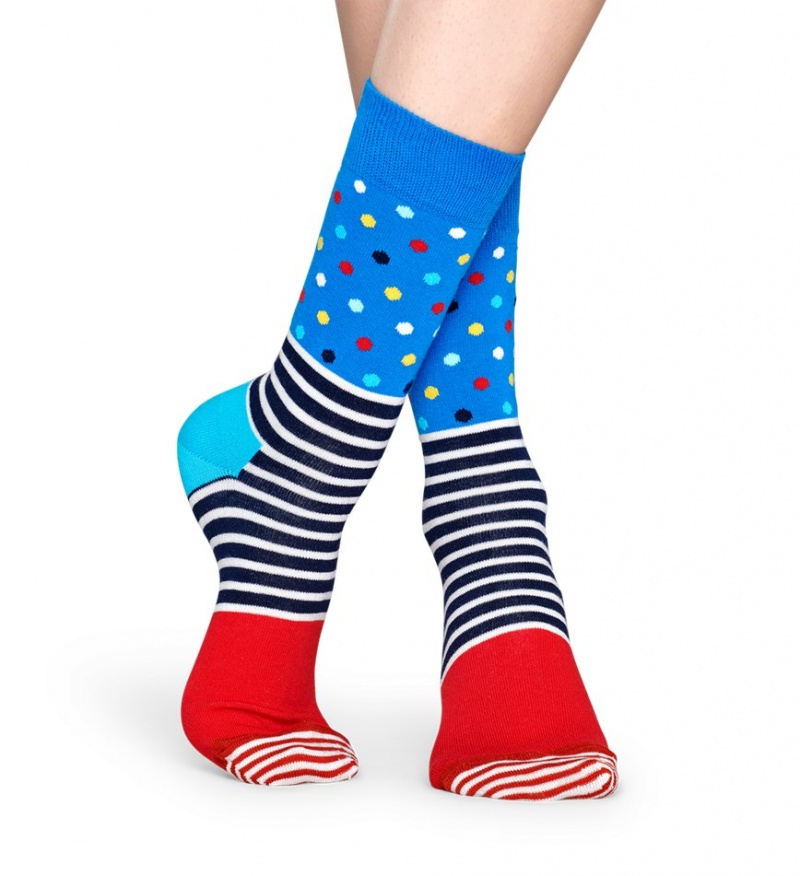 Happy Socks Stripe & Dot Socken Unisex Hellblau | Schweiz 59136SDCH