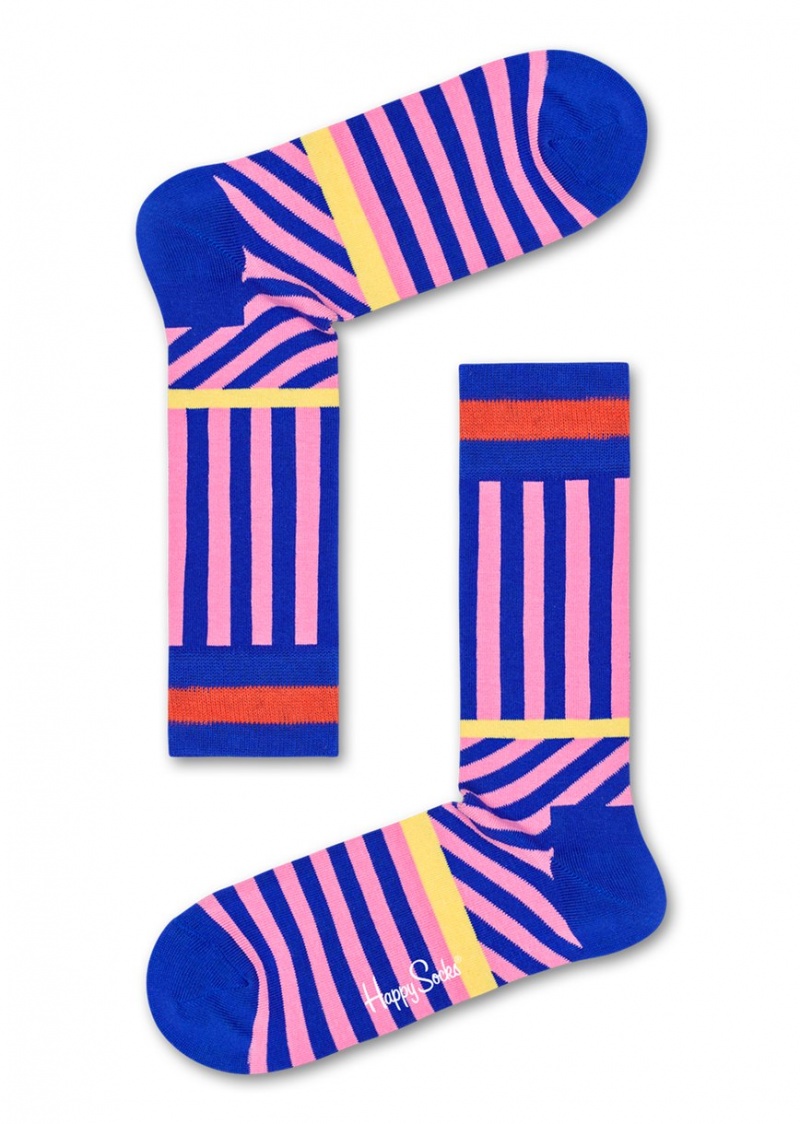 Happy Socks Stripes And Stripes Socken Unisex Blau | Schweiz 10389FKAU