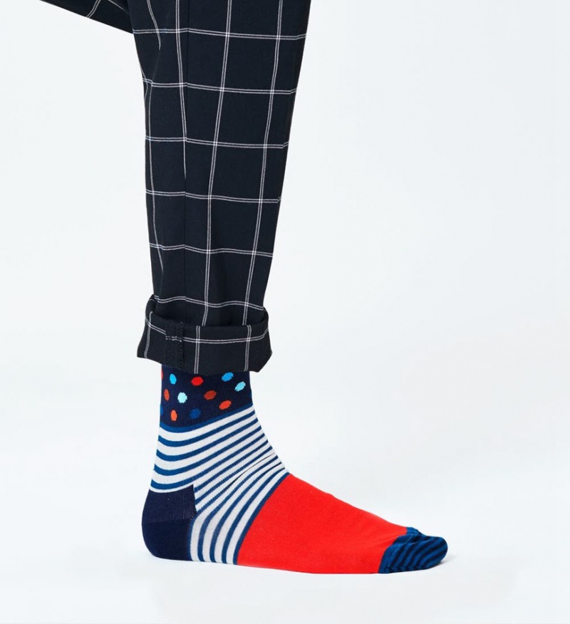 Happy Socks Stripes & Dots Socken Unisex Navy | Schweiz 42518VSDI