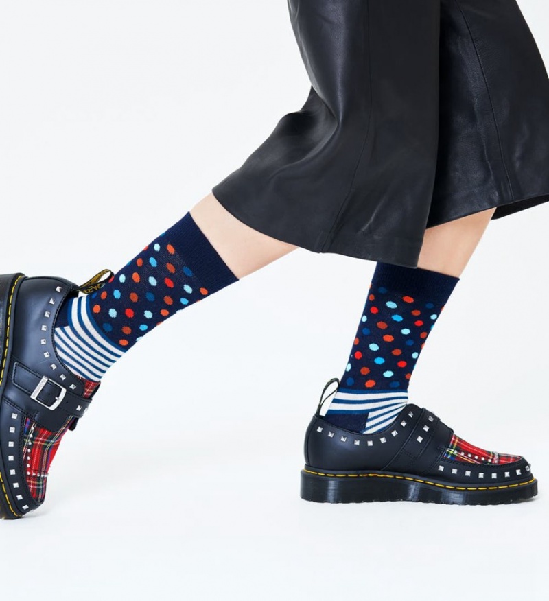 Happy Socks Stripes & Dots Socken Unisex Navy | Schweiz 42518VSDI