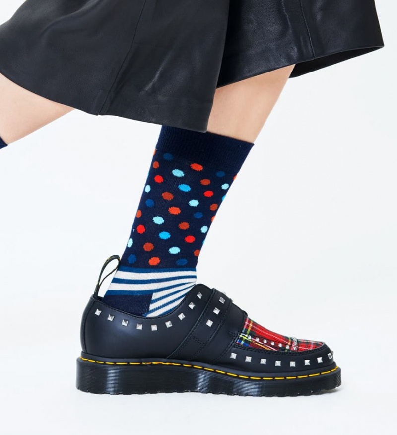 Happy Socks Stripes & Dots Socken Unisex Navy | Schweiz 42518VSDI