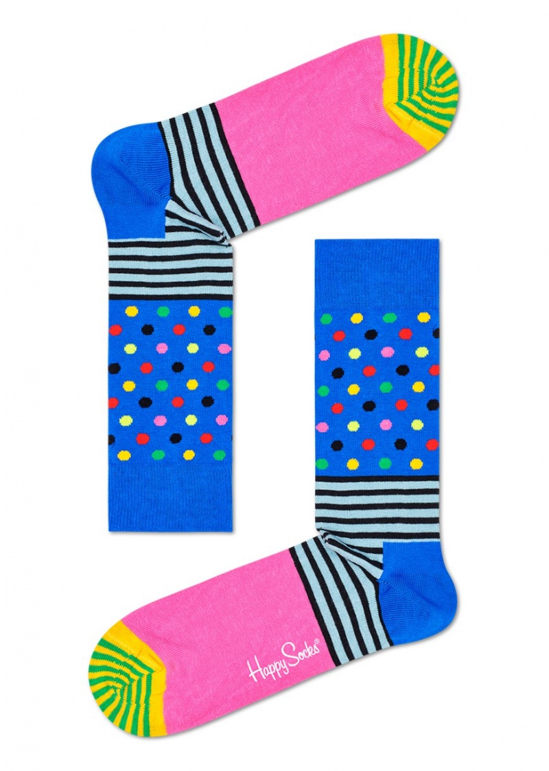 Happy Socks Stripes & Dots Socken Unisex Blau | Schweiz 67482FRIK