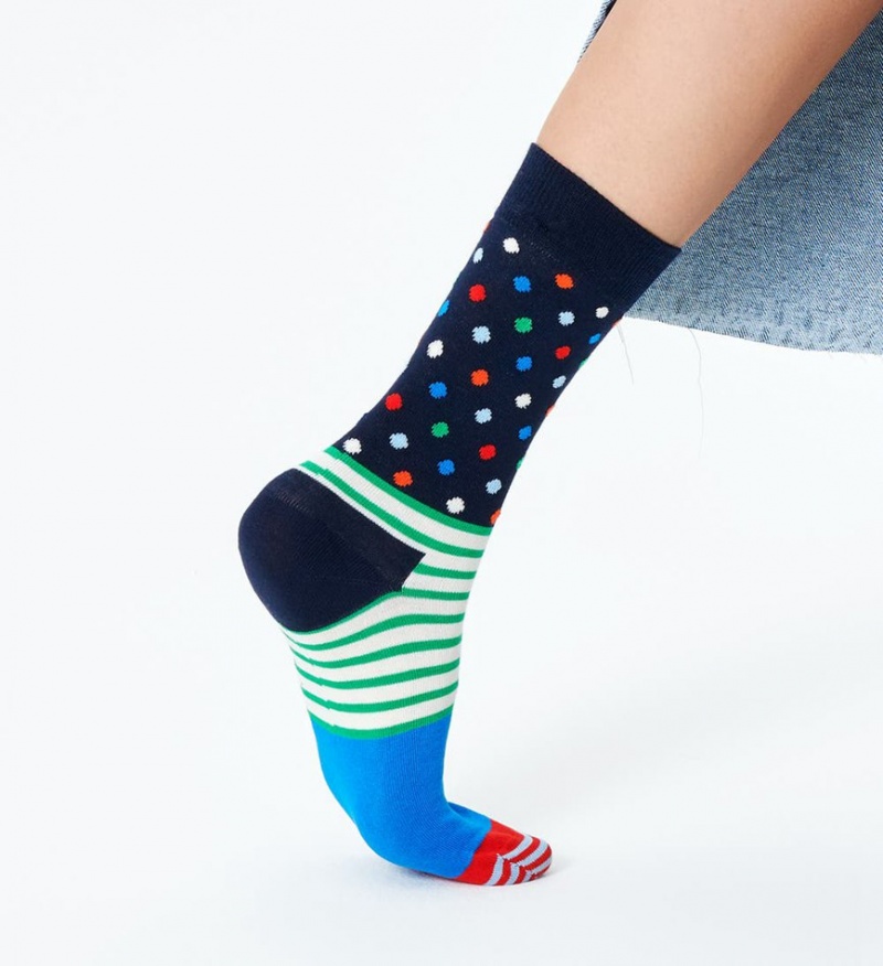 Happy Socks Stripes & Dots Socken Unisex Navy | Schweiz 09125DJWO