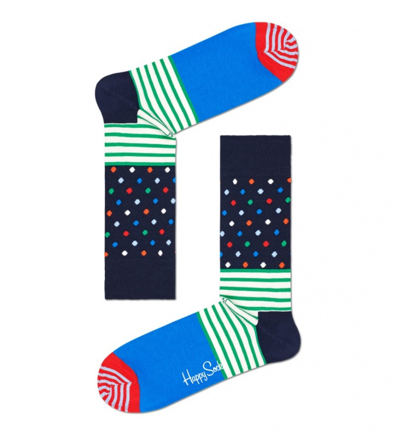 Happy Socks Stripes & Dots Socken Unisex Navy | Schweiz 09125DJWO