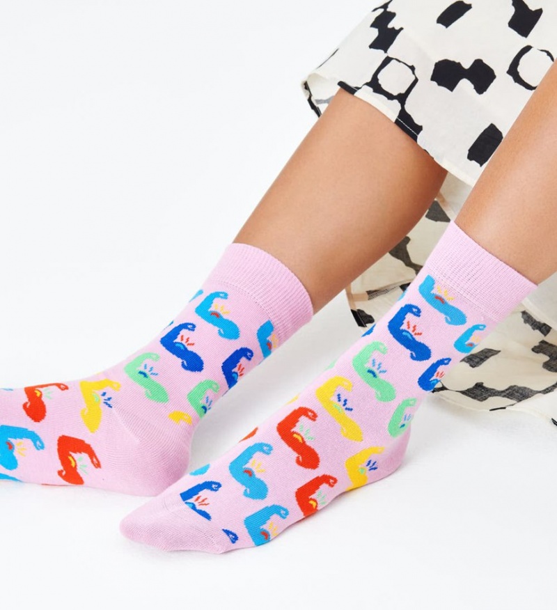 Happy Socks Strong Socken Unisex Hellrosa | Schweiz 28317MSNL