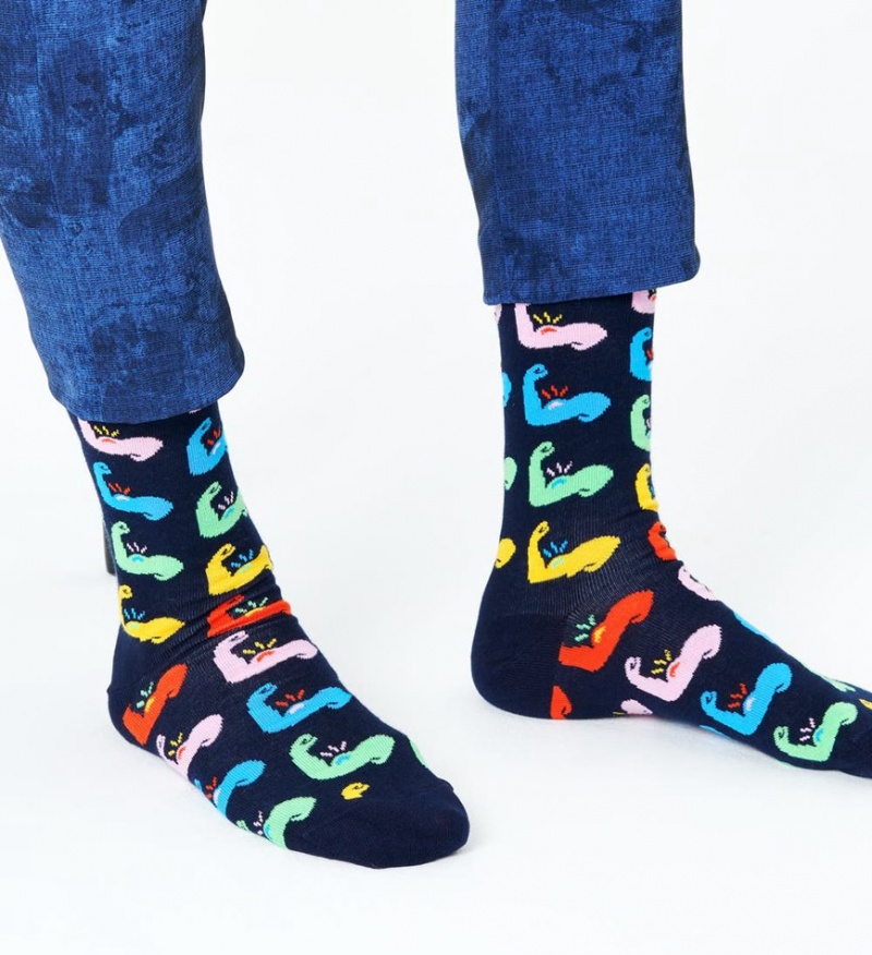 Happy Socks Strong Socken Unisex Navy | Schweiz 92165FONJ