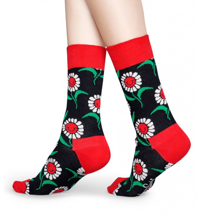 Happy Socks Sunflower Socken Unisex Schwarz | Schweiz 83056MSHB