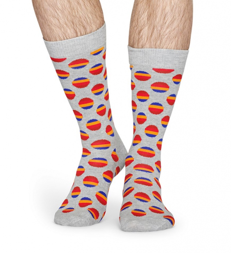 Happy Socks Sunrise Dot Socken Unisex Grau | Schweiz 86294ELSZ