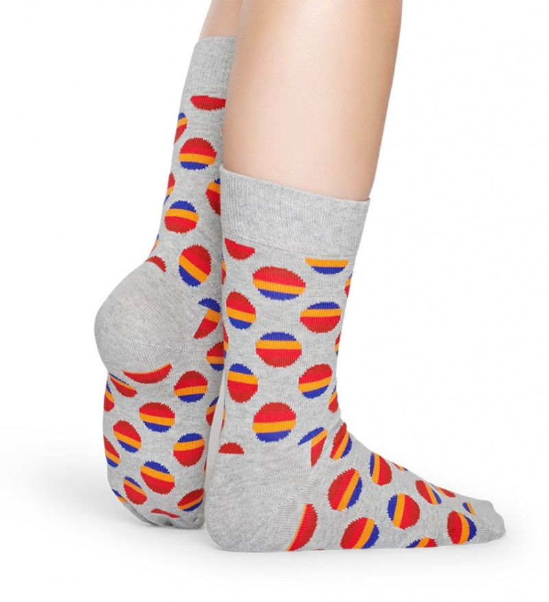 Happy Socks Sunrise Dot Socken Unisex Grau | Schweiz 86294ELSZ