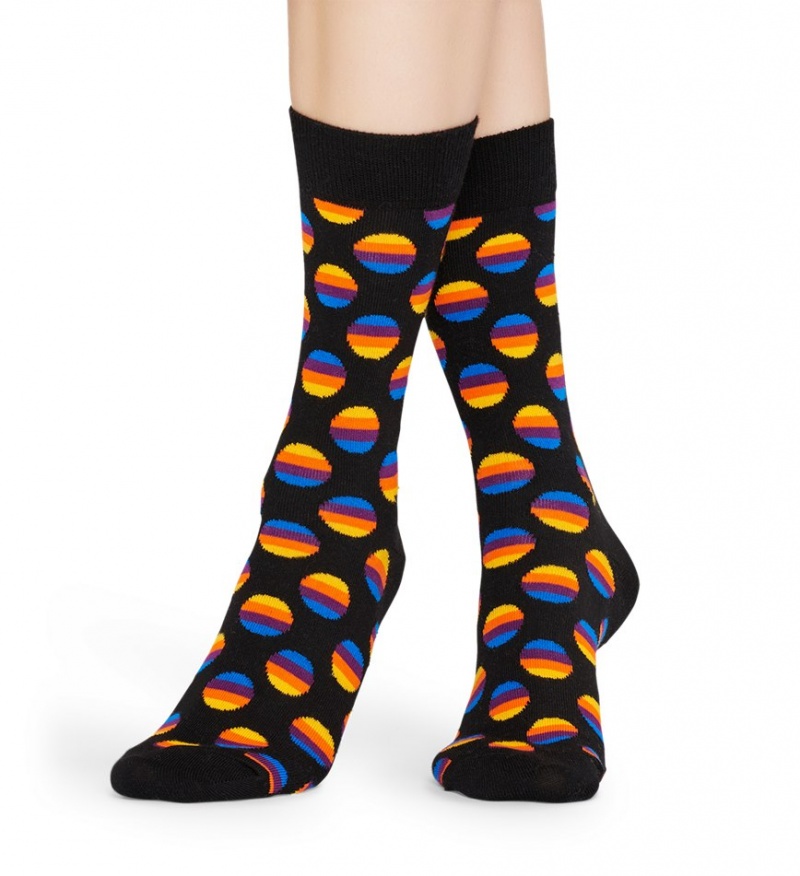 Happy Socks Sunrise Dot Socken Unisex Schwarz | Schweiz 28364WMFE