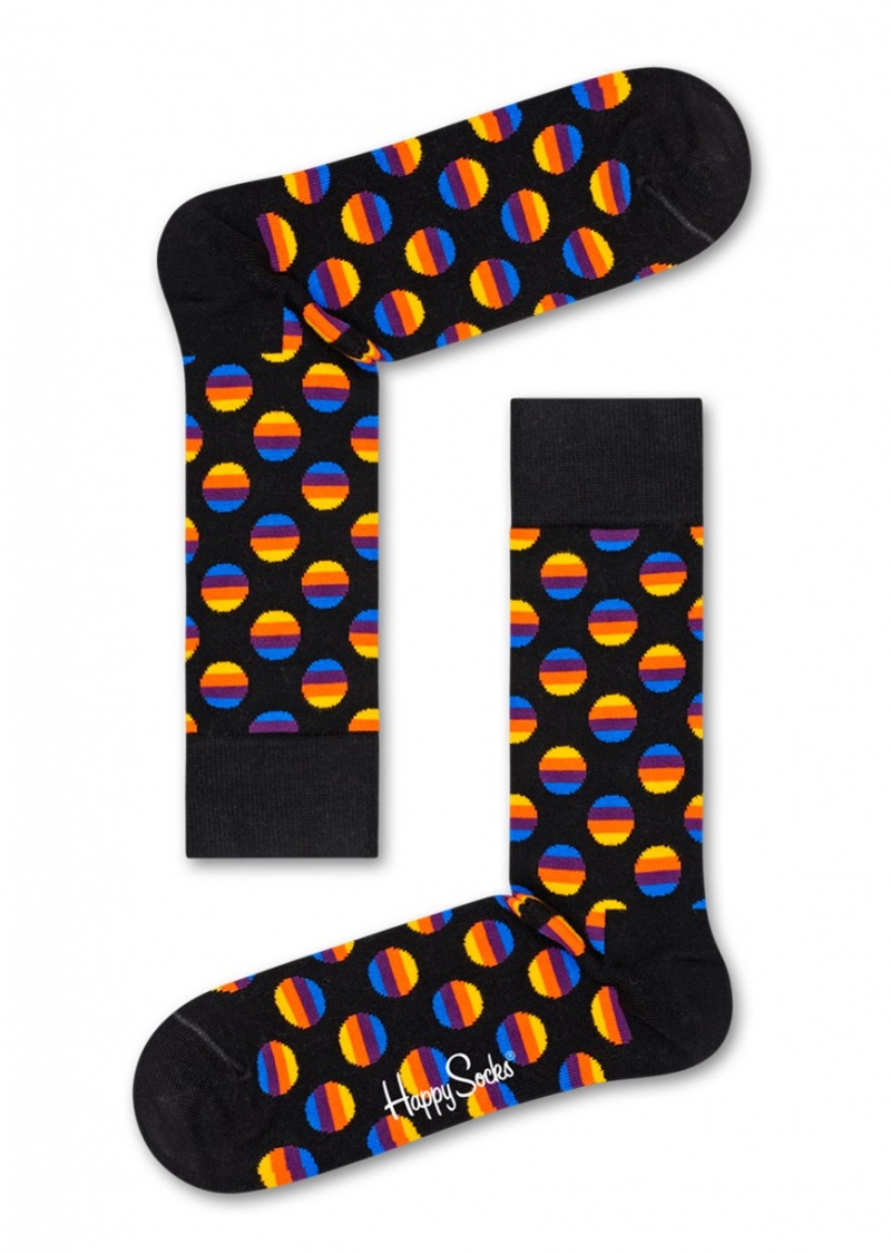 Happy Socks Sunrise Dot Socken Unisex Schwarz | Schweiz 28364WMFE