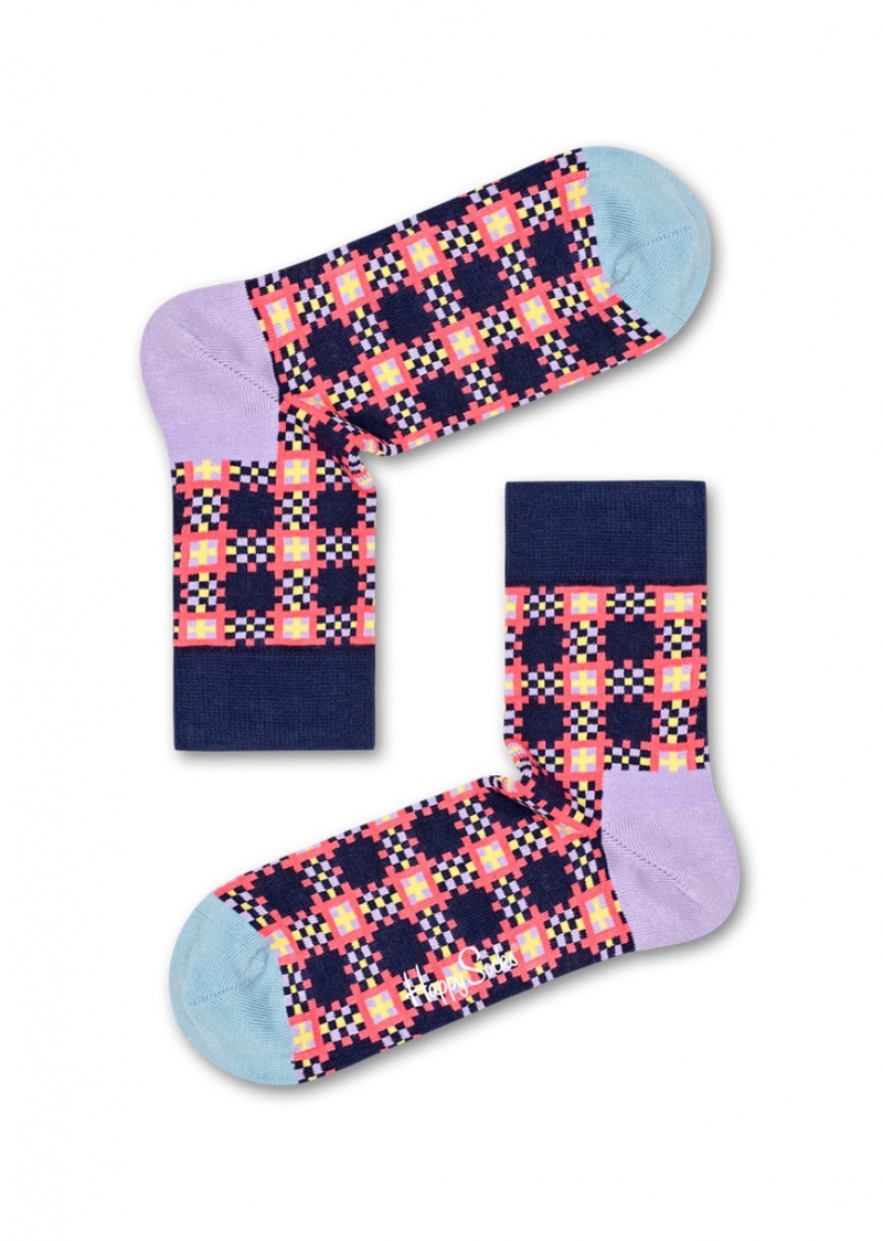 Happy Socks Tartan 1/2 Crew Socken Unisex Mehrfarbig | Schweiz 59726YQDZ