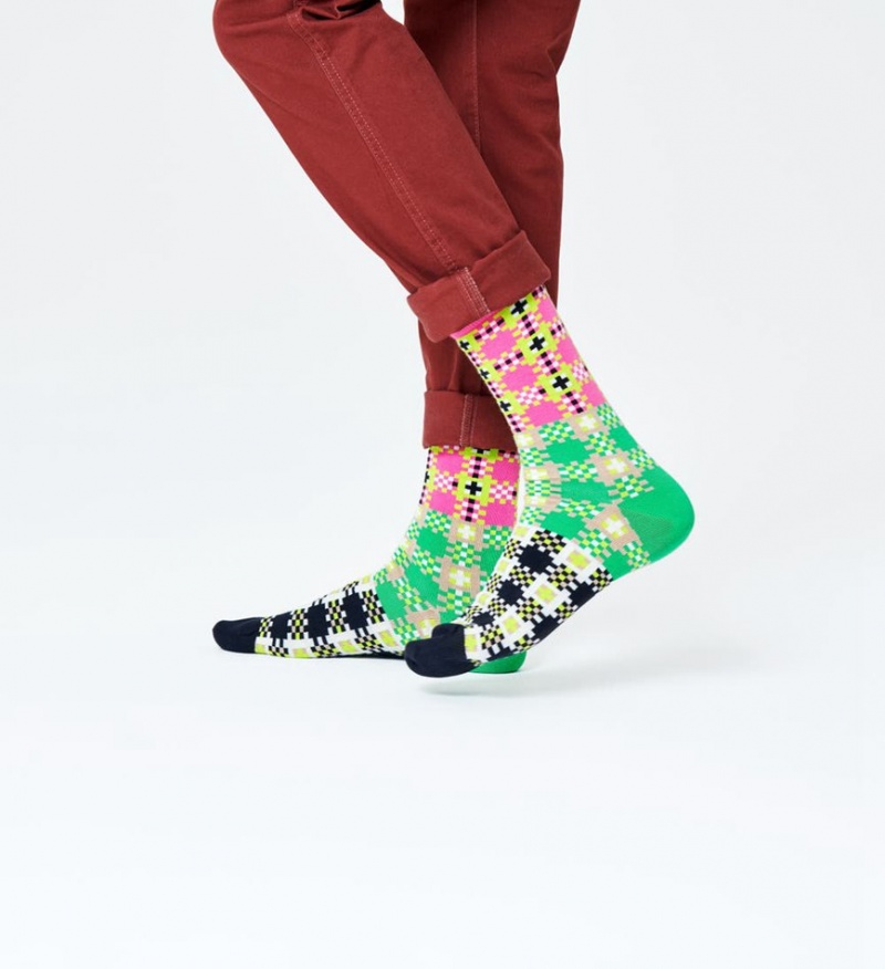 Happy Socks Tartan Square Socken Unisex Rosa | Schweiz 10298EZGI