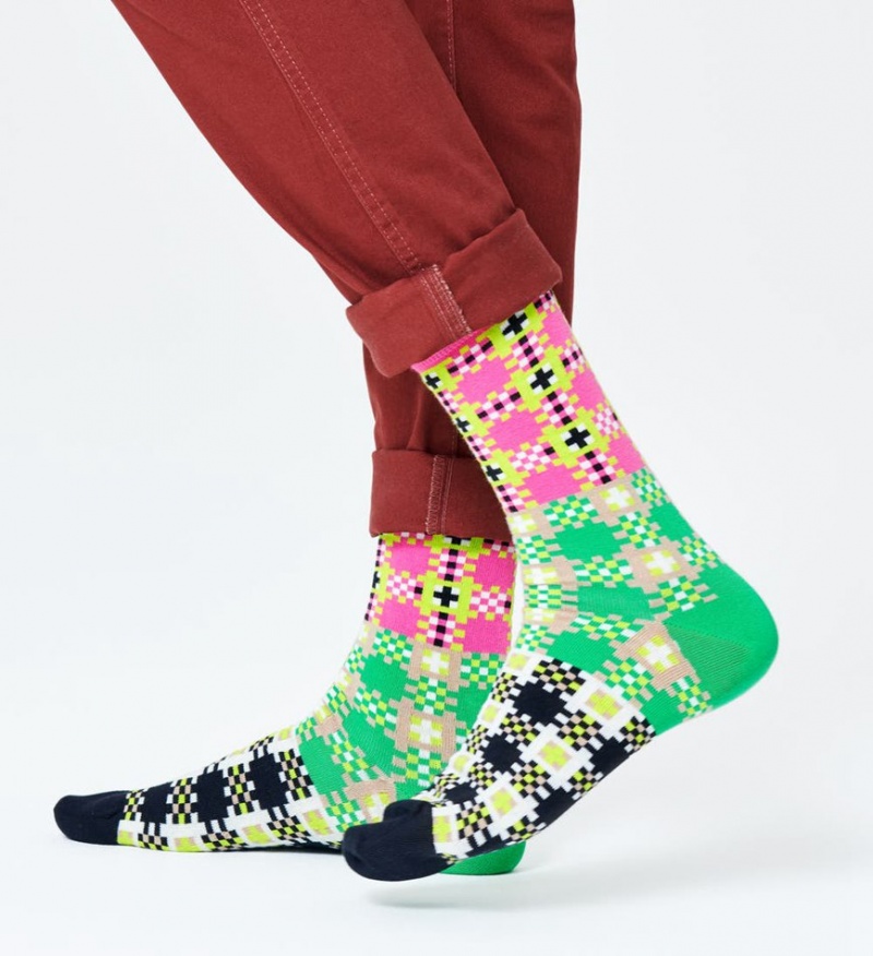 Happy Socks Tartan Square Socken Unisex Rosa | Schweiz 10298EZGI