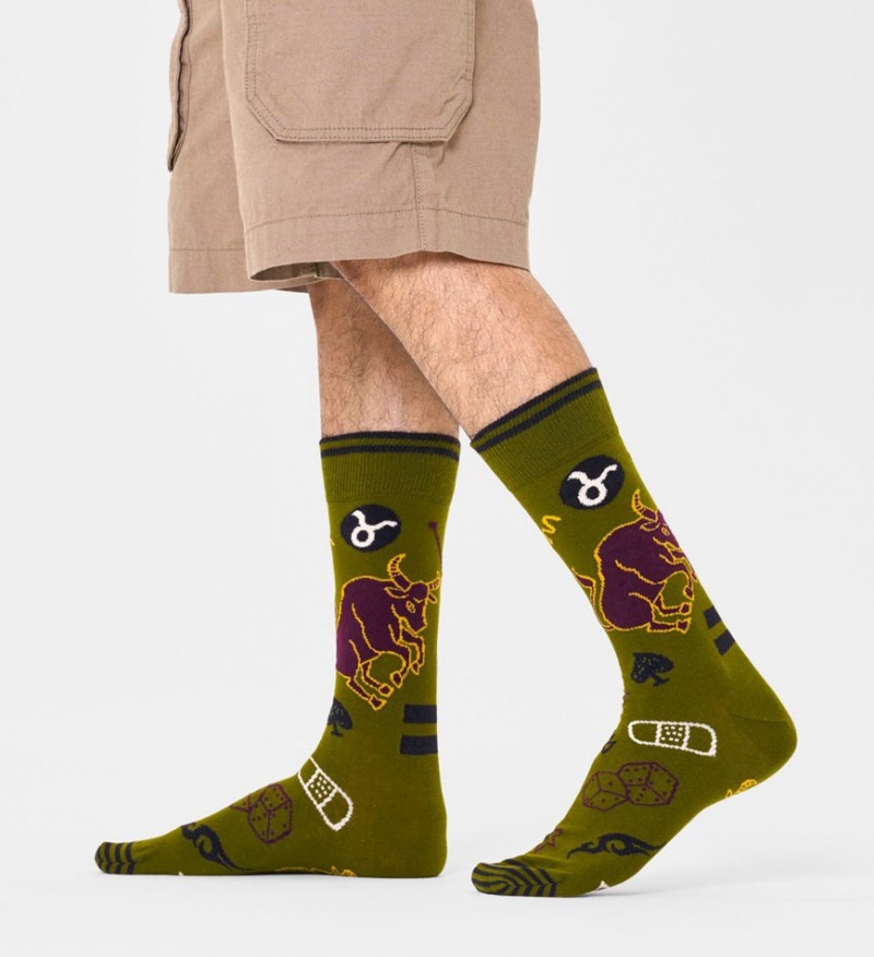 Happy Socks Taurus Socken Unisex Dunkelgrün | Schweiz 01472LOTX