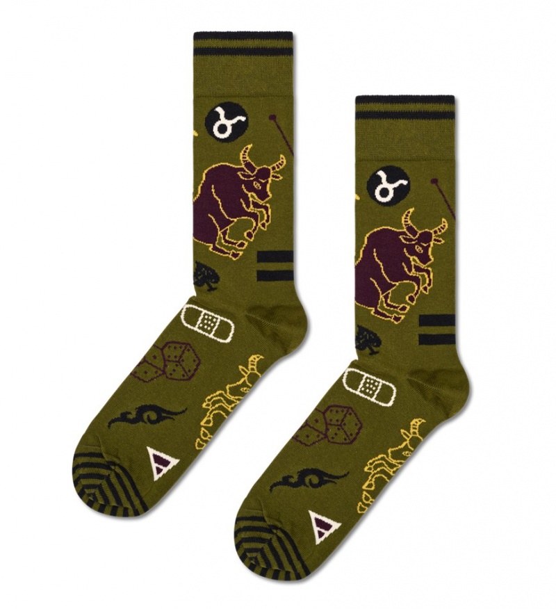 Happy Socks Taurus Socken Unisex Dunkelgrün | Schweiz 01472LOTX