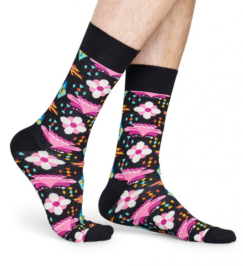 Happy Socks Temple Blossom Socken Unisex Schwarz | Schweiz 90621NEMY