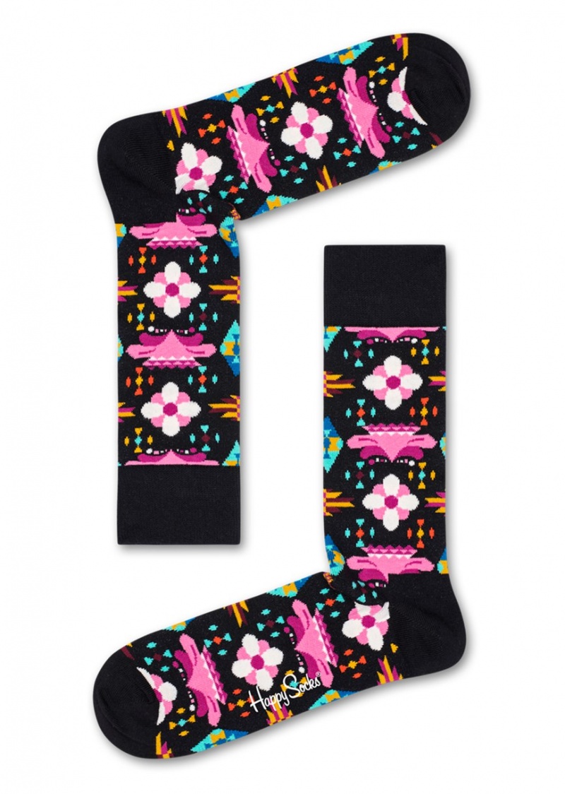 Happy Socks Temple Blossom Socken Unisex Schwarz | Schweiz 90621NEMY