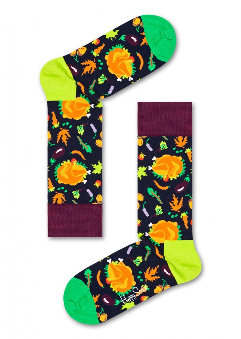 Happy Socks Thanksgiving Cooked Turkey Socken Unisex Navy | Schweiz 93845WXVE