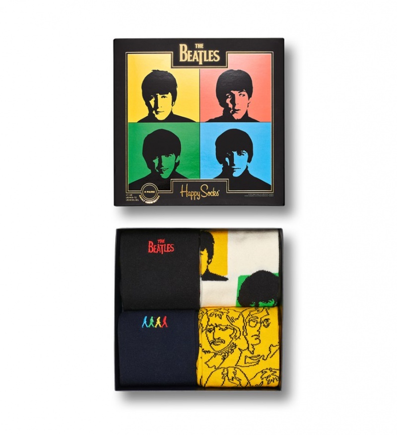 Happy Socks The Beatles 4-Pack Gift Set Unisex Schwarz | Schweiz 21653MJLS