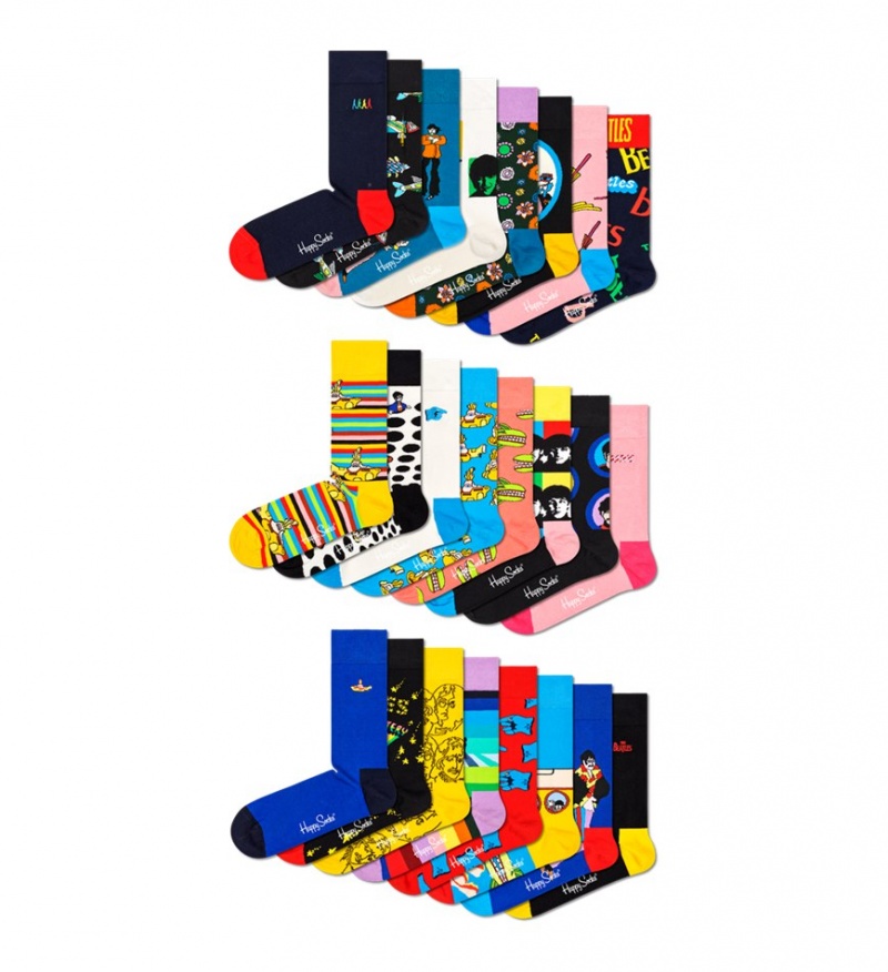 Happy Socks The Beatles Collector’s 24-Pack Gift Set Unisex Navy | Schweiz 26418FOTN