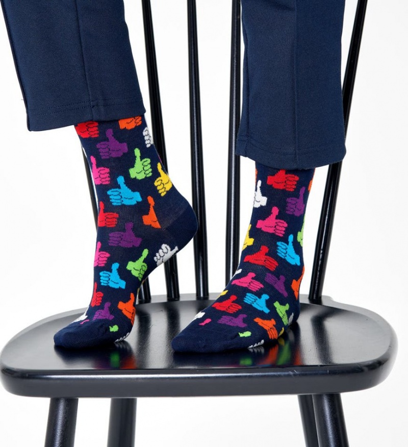 Happy Socks Thumbs Up Socken Unisex Navy | Schweiz 07526LZFU