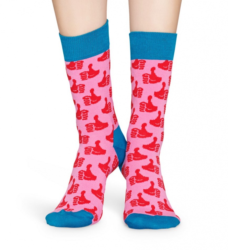 Happy Socks Thumbs Up Socken Unisex Rosa | Schweiz 95734YXJG