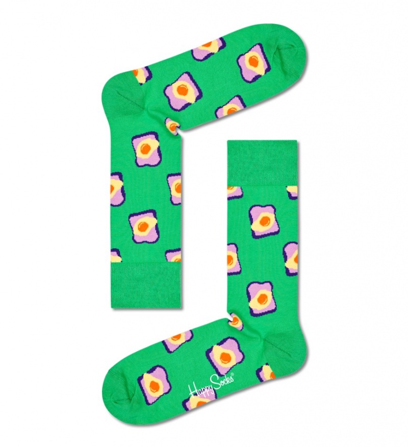 Happy Socks Toast Socken Unisex Grün | Schweiz 79853CMNR