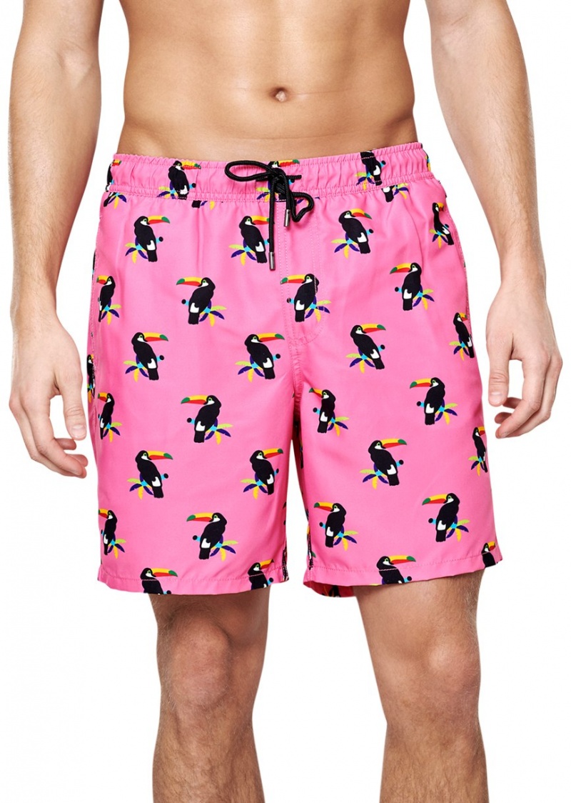 Happy Socks Toucan Long Badehose Herren Rosa | Schweiz 71835VLRZ