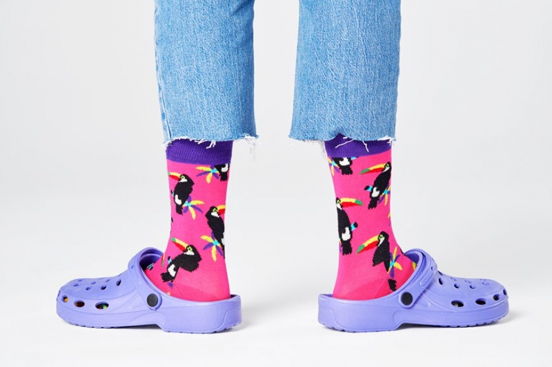 Happy Socks Toucan Socken Unisex Dunkelrosa | Schweiz 18350JOXW