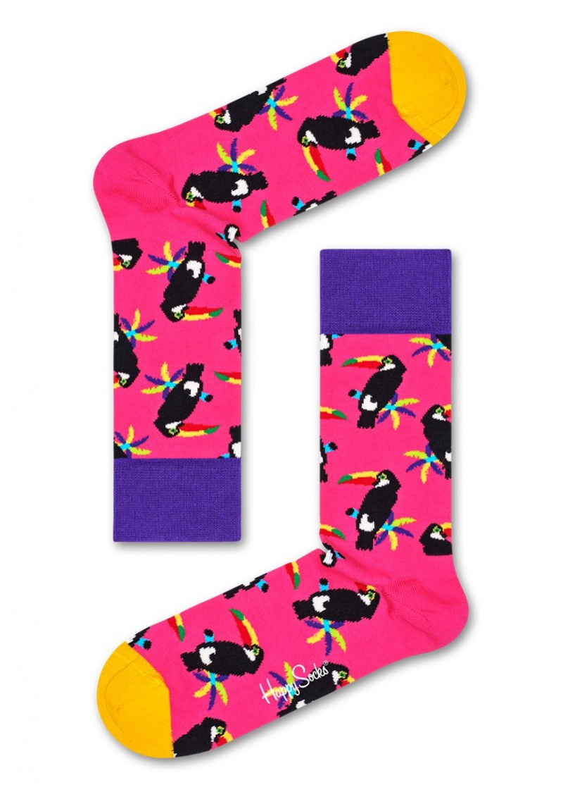 Happy Socks Toucan Socken Unisex Dunkelrosa | Schweiz 18350JOXW