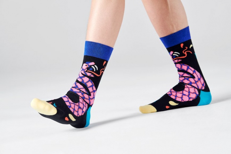 Happy Socks Tropical Snake Socken Unisex Schwarz | Schweiz 31726NLJM