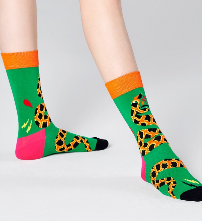 Happy Socks Tropical Snake Socken Unisex Grün | Schweiz 67231BXCY