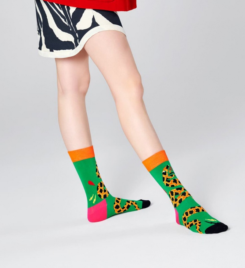 Happy Socks Tropical Snake Socken Unisex Grün | Schweiz 67231BXCY