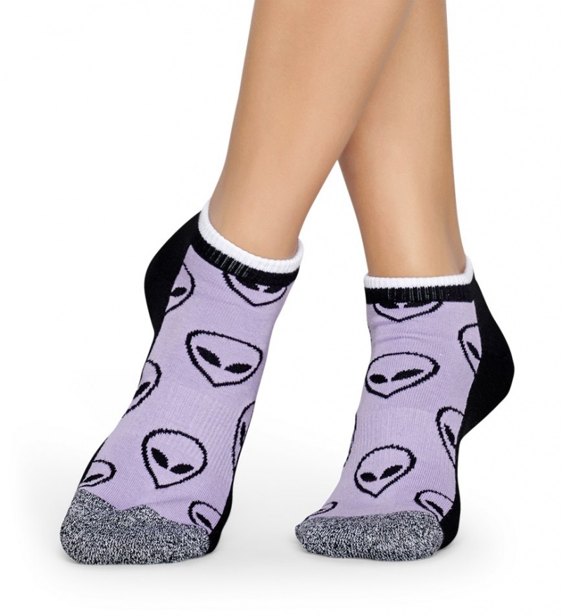 Happy Socks Turn Alien Low Socken Unisex Lila | Schweiz 10874CMIX