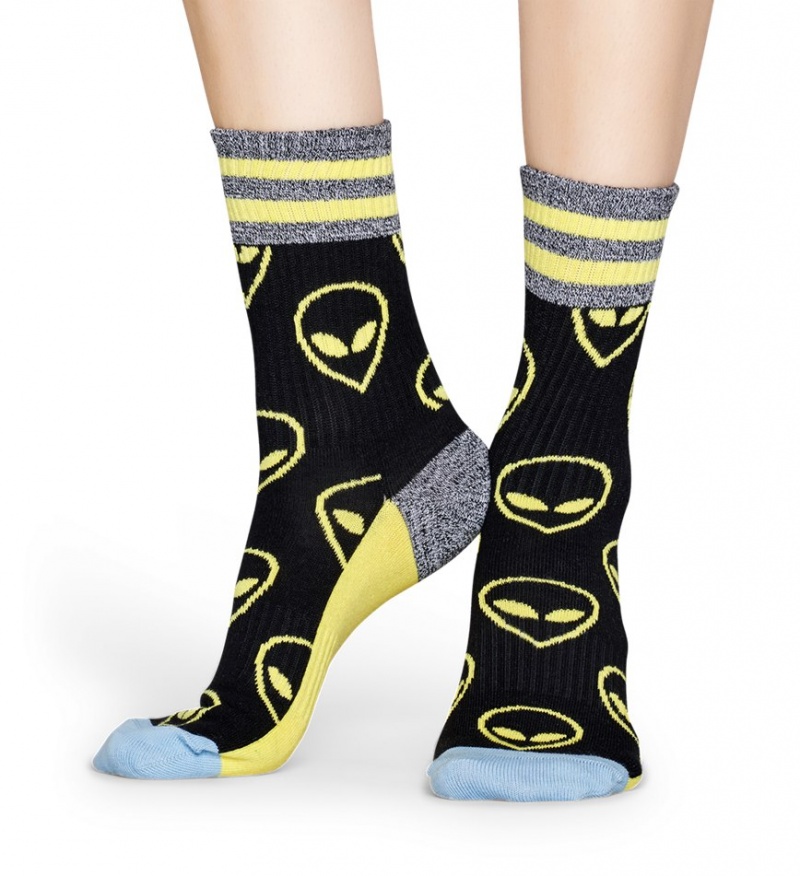 Happy Socks Turn Alien Mid High Socken Unisex Schwarz | Schweiz 86195AXGD