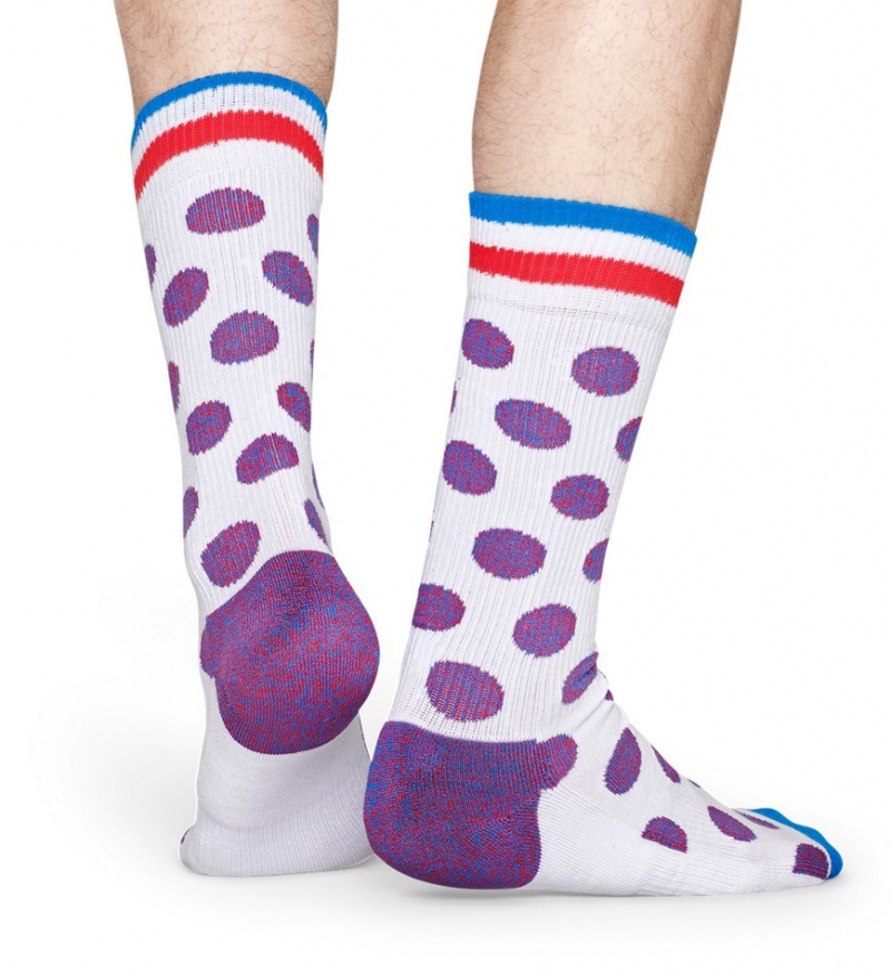 Happy Socks Turn Big Dot Socken Unisex Weiß | Schweiz 64217KSZG