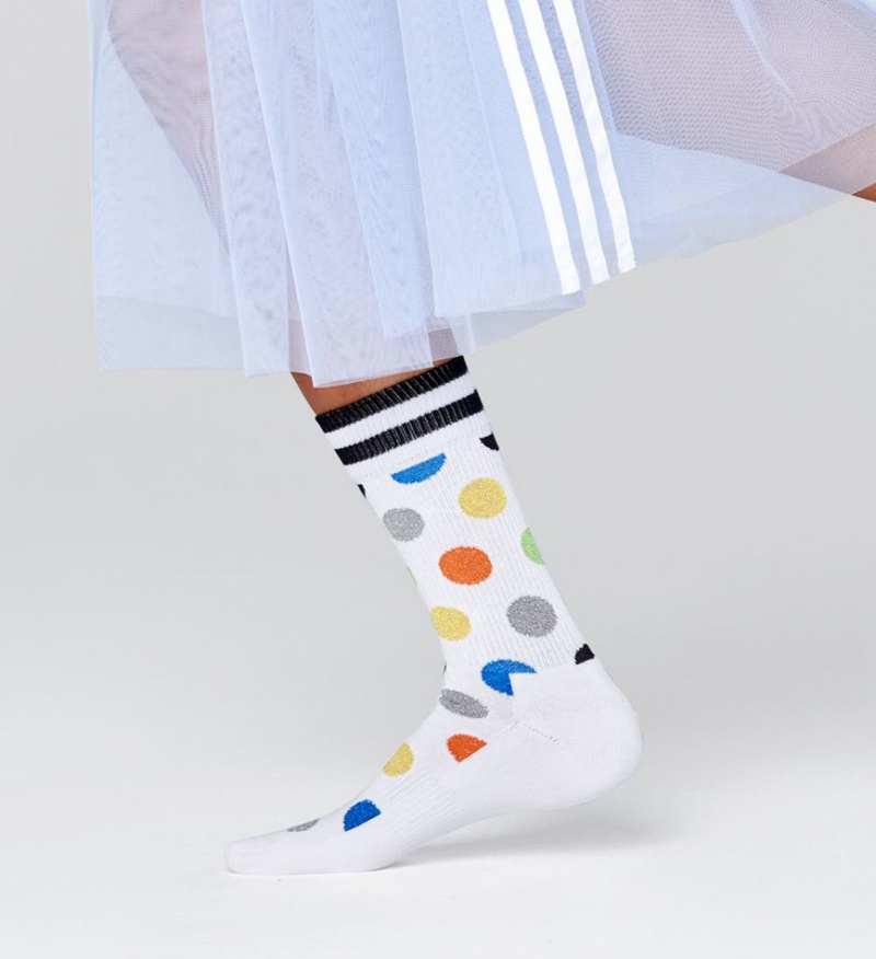 Happy Socks Turn Big Dot Socken Unisex Weiß | Schweiz 05248AMVS