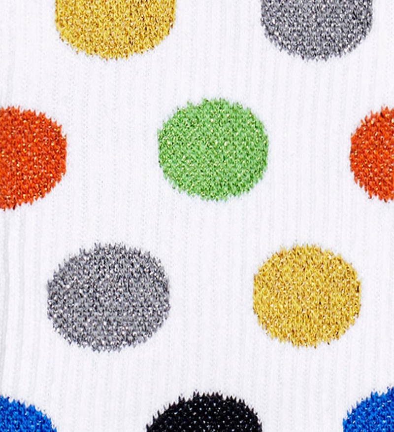 Happy Socks Turn Big Dot Socken Unisex Weiß | Schweiz 05248AMVS