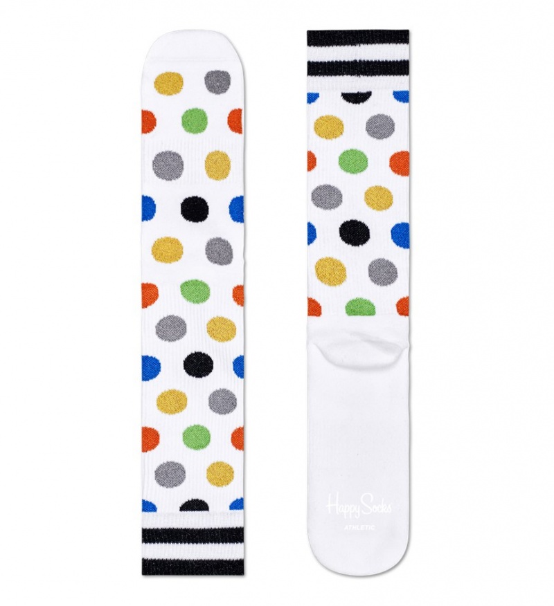 Happy Socks Turn Big Dot Socken Unisex Weiß | Schweiz 05248AMVS