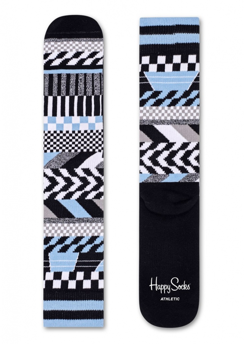 Happy Socks Turn Checked Stripe Socken Unisex Schwarz | Schweiz 08932DMPI