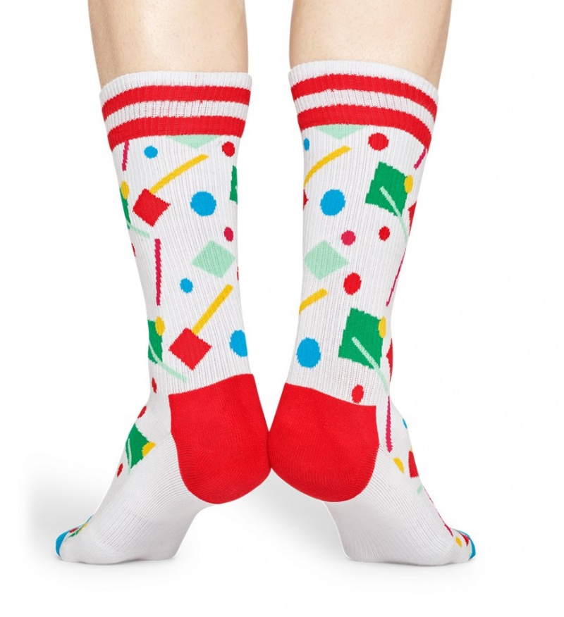 Happy Socks Turn Confetti Socken Unisex Weiß | Schweiz 27360XPKE