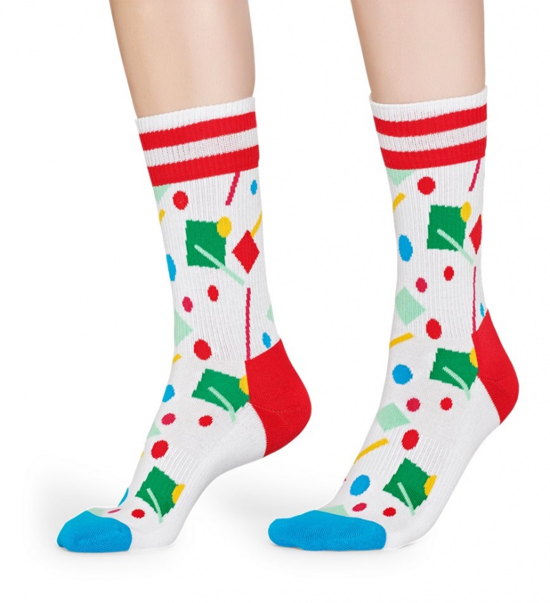 Happy Socks Turn Confetti Socken Unisex Weiß | Schweiz 27360XPKE