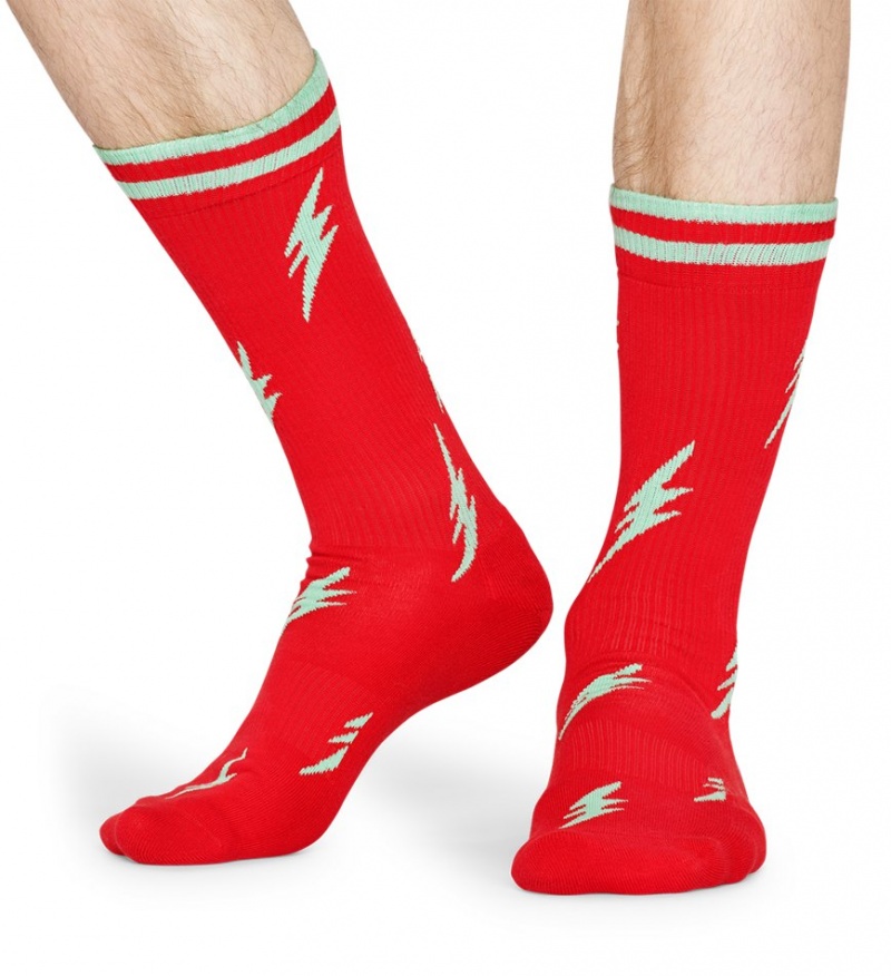 Happy Socks Turn Flash Socken Unisex Rot | Schweiz 36458SXBT