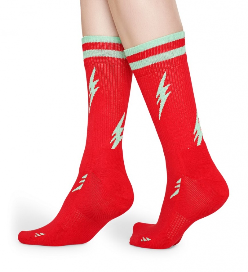 Happy Socks Turn Flash Socken Unisex Rot | Schweiz 36458SXBT