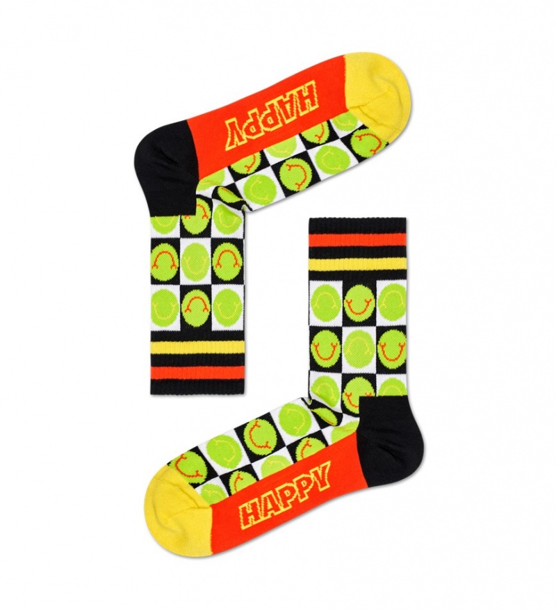 Happy Socks Turn Happy Check 3/4 Crew Socken Unisex Mehrfarbig | Schweiz 96102NHBM